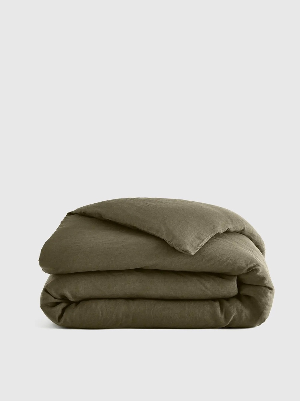Quince European Linen Duvet Cover Dusty Olive Full/Queen